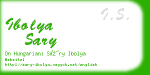 ibolya sary business card